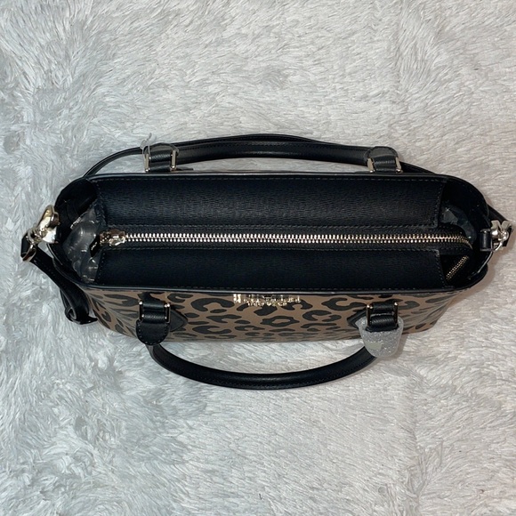 New Kate Spade New York Darcy Leopard Cheetah Large Satchel Shoulder Bag Purse - Picture 16 of 17